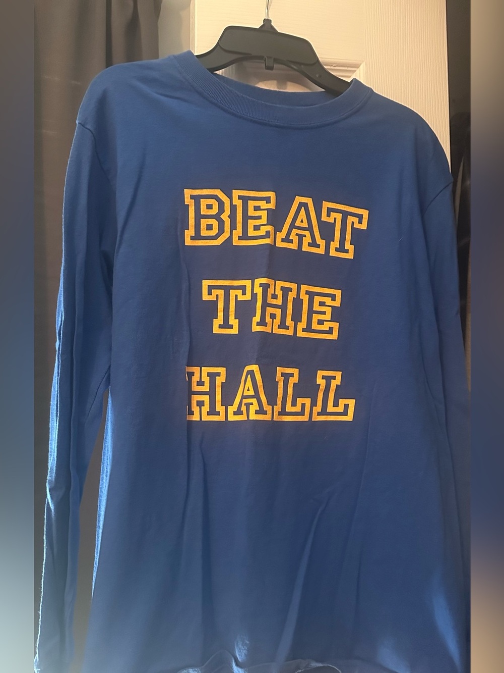 'BEAT THE HALL' Loyola Gildan Royal Blue Long Sleeve Tee- Small